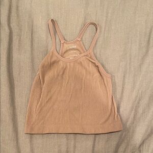 Women's Tan Ribbed Tank Top